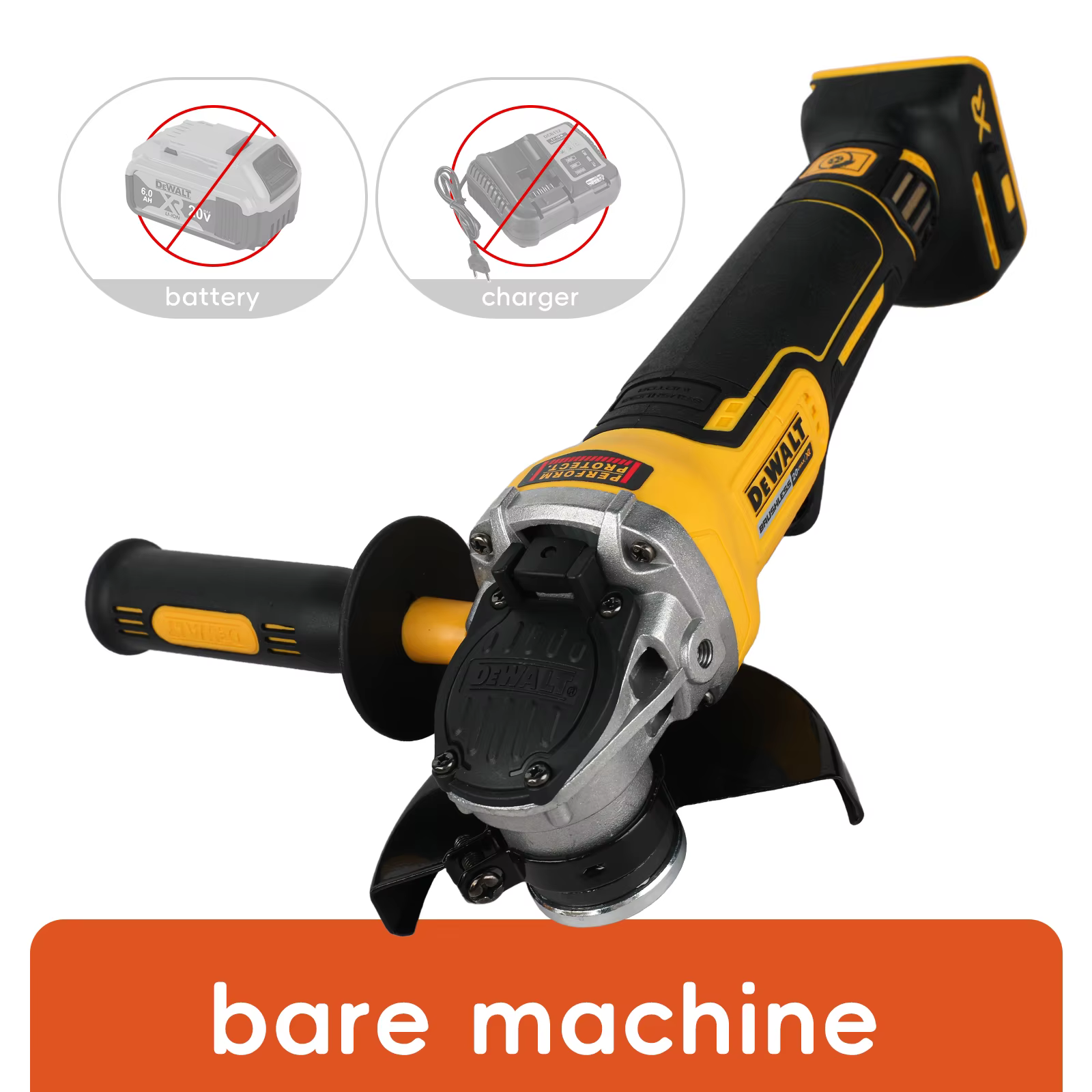 Meuleuse sans fil DEWALT DCG405 18V sans balais 125mm haute vitesse pour découpe de métal et polissa