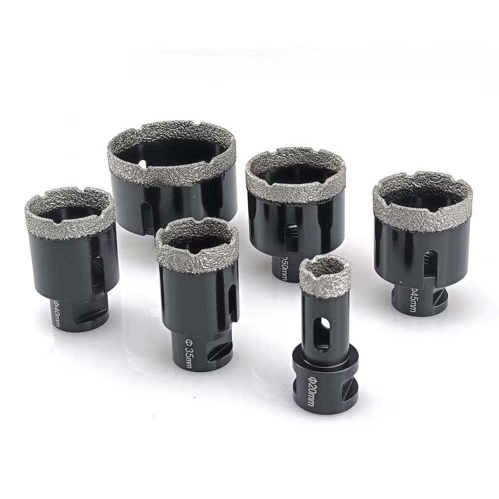 1 pièces M14 fil diamant sec brasé sous vide forage noyau de forage ensemble carreaux de porcelaine