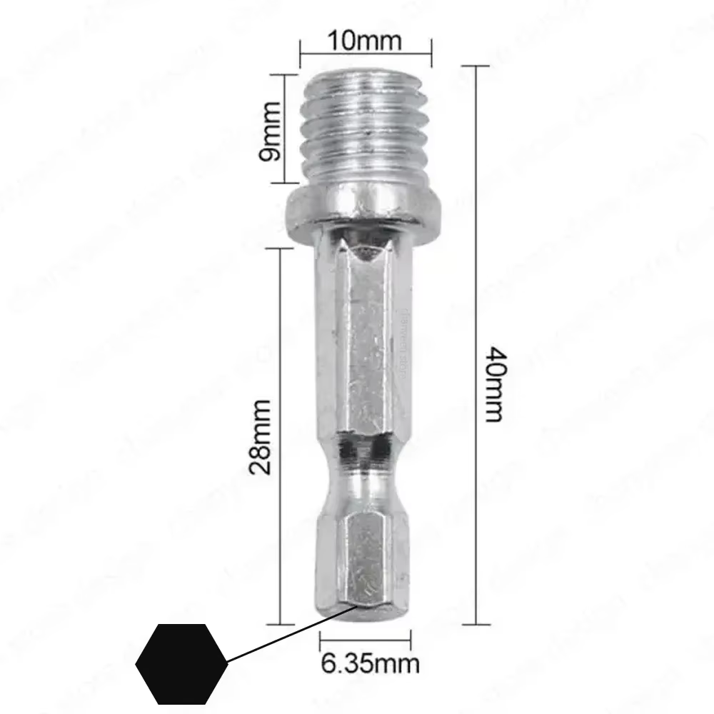 Adaptateur de perceuse mandrin Triangle rond hexagone Conversion bielle M10 M14 pour meuleuse disque