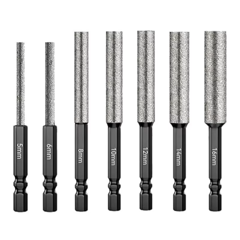 Forets diamantés - 5/6/8/10/12/14/16 mm, tige hexagonale 1/4, foret diamanté pour céramique, granit,