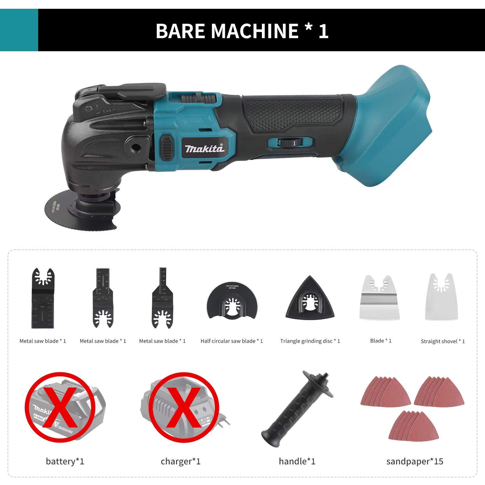 Makita Universal Treasure – pelle de nettoyage et de polissage, outil multifonction vibrant, Multima