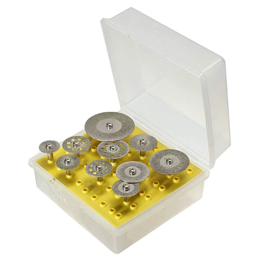 Disques de coupe diamantés, diamètre de tige 2.35mm/3mm/3.17mm, jeu de lames de roue de coupure pour
