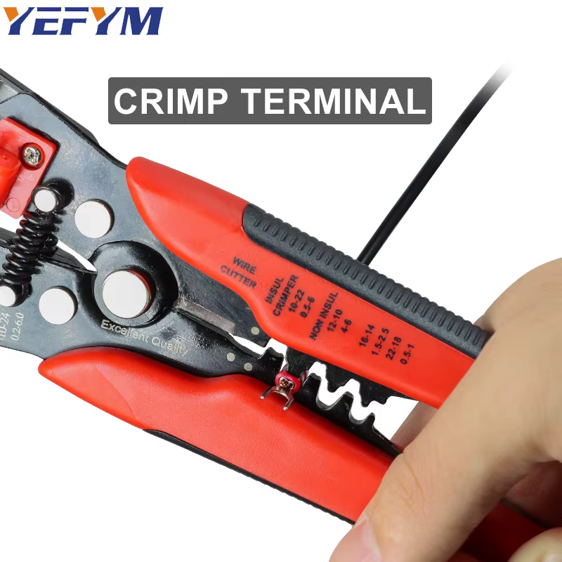 YEFYM YE-1 – pince à dénuder automatique 3 en 1, pince multi-outils, coupe-fil 3 en 1, sertissage de