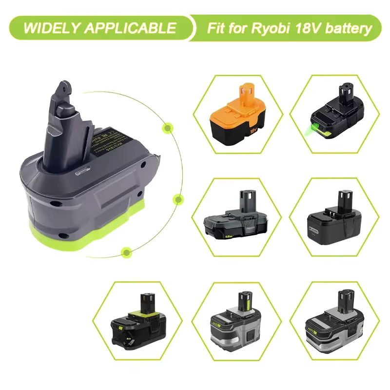 Adaptateur de batterie pour Ryobi 18V, conversion de batterie en pour aspirateur Animal Dyson V6 V7