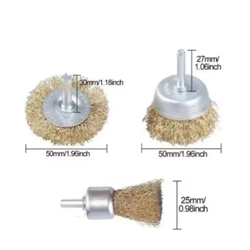 Perceuse électrique avec brosse métallique en acier, roue en fil d'acier avec tige de polissage et d