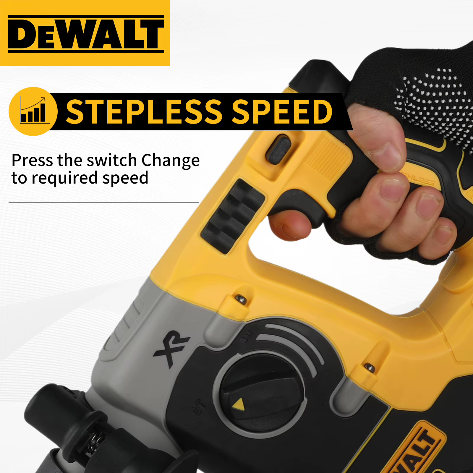DEWALT 20V MAX 18V perceuse à percussion sans balais SDS-Plus 1 "poignée en L outil de Percussion ro