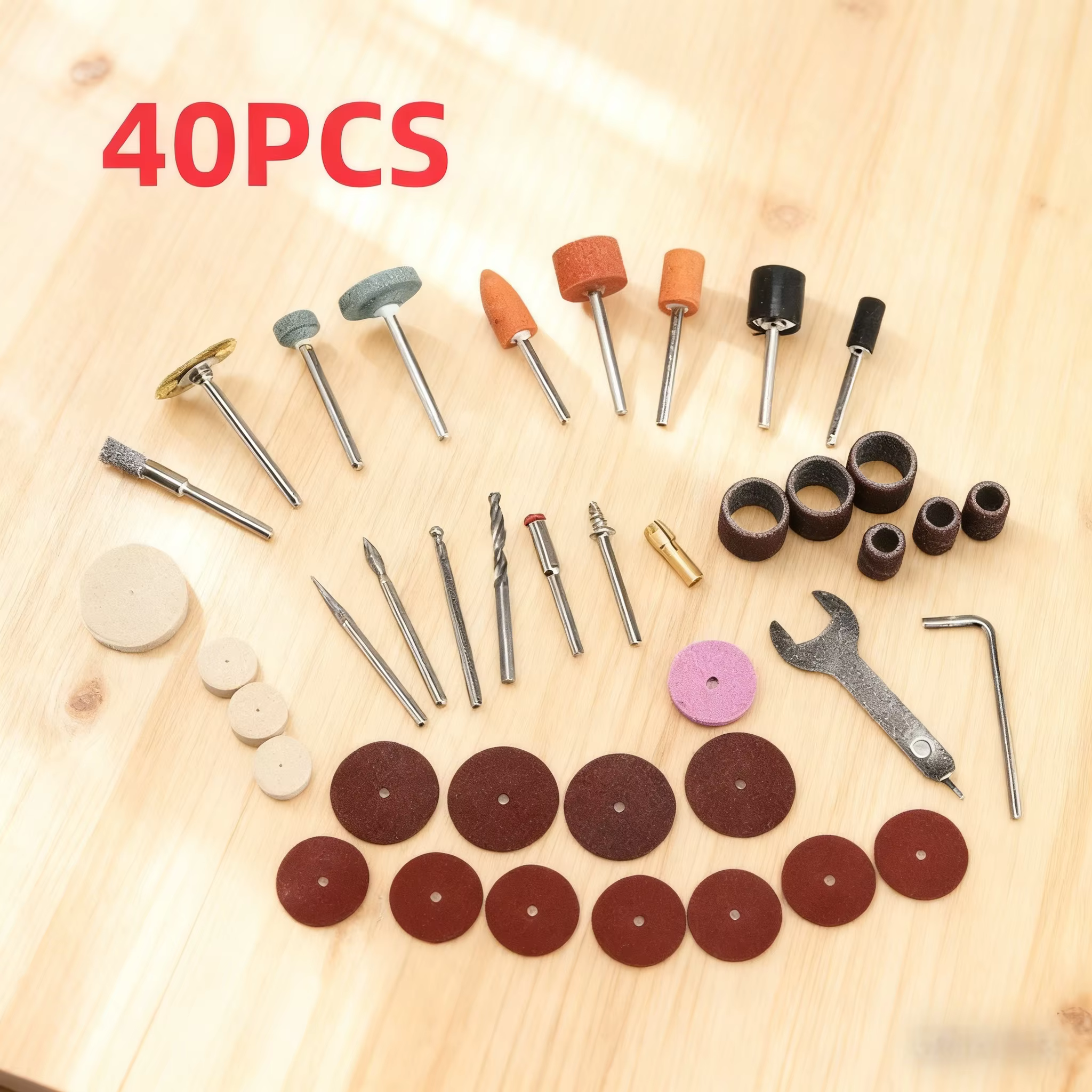 40 pièces Mini perceuse électrique Multi outil rotatif accessoires meulage Kits de polissage tête de