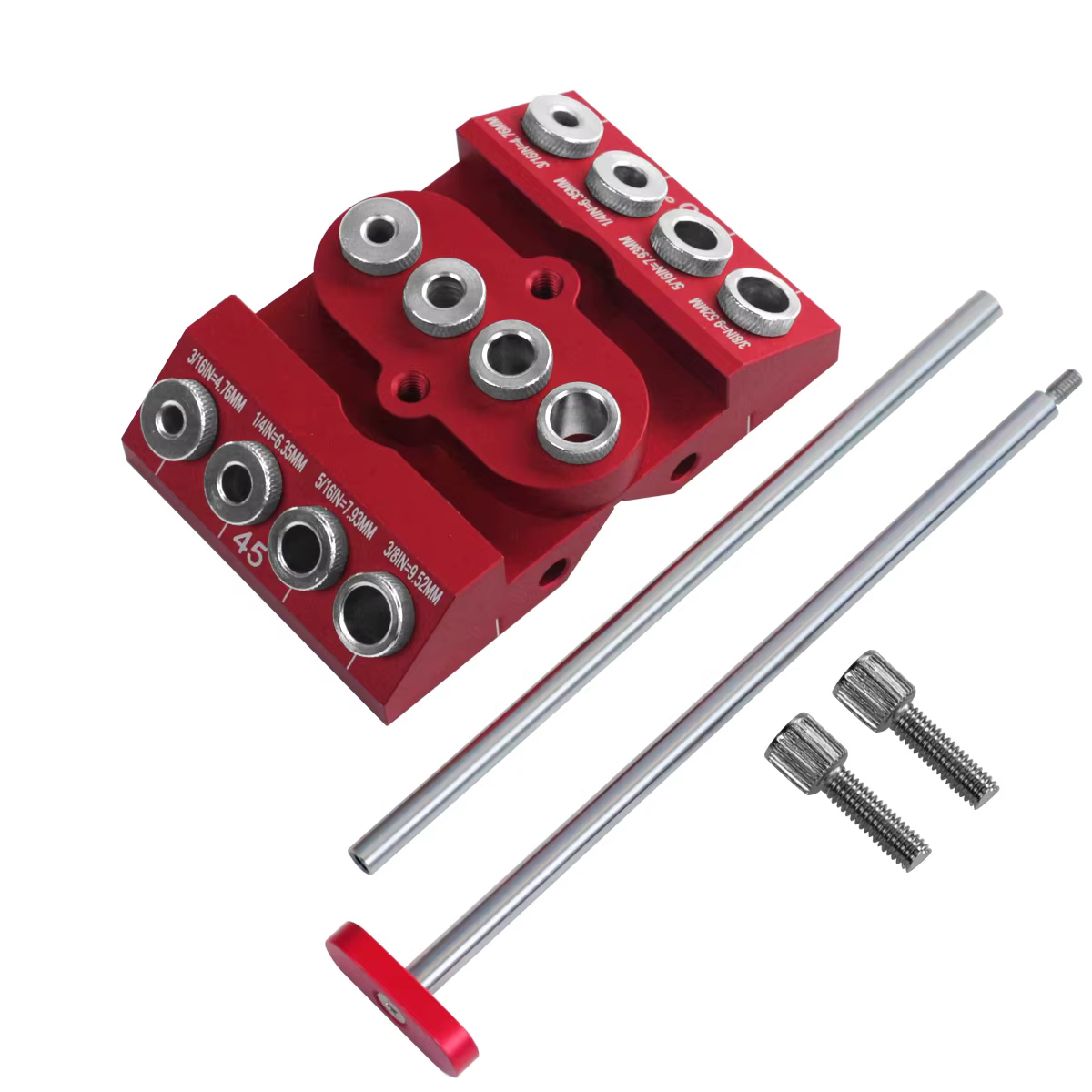 Guide de perçage en V, gabarit de perçage coudé avec 4 trous de perçage TANDrill pour surface plane,