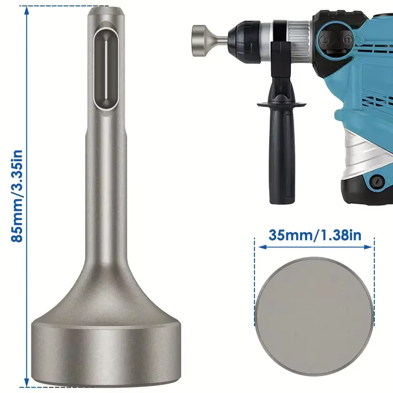 Embout de perceuse SDS Plus pour piquet de terre, 85 mm, acier robuste, résistant à l'usure, large c