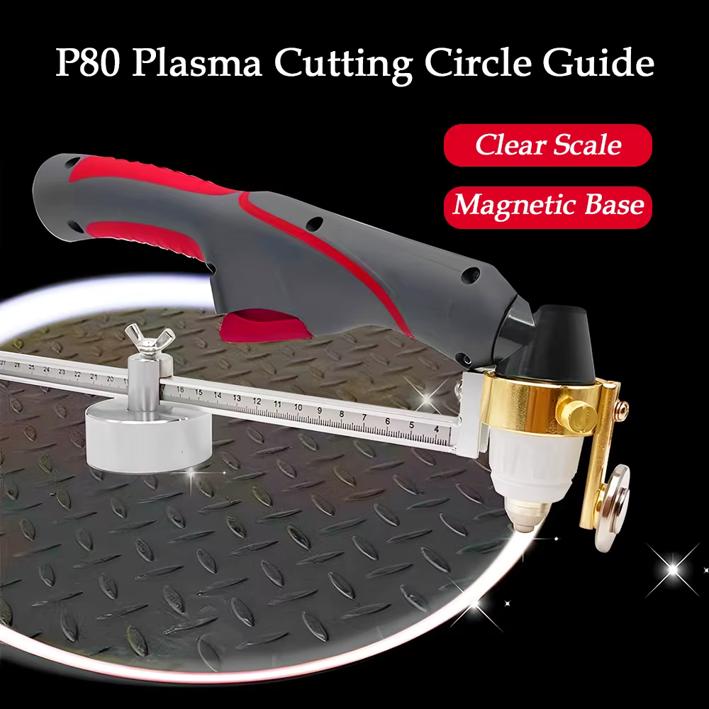 Boussole de découpe Plasma réglable P80, coupe-cercle magnétique, roue de guidage à rouleau Circinus