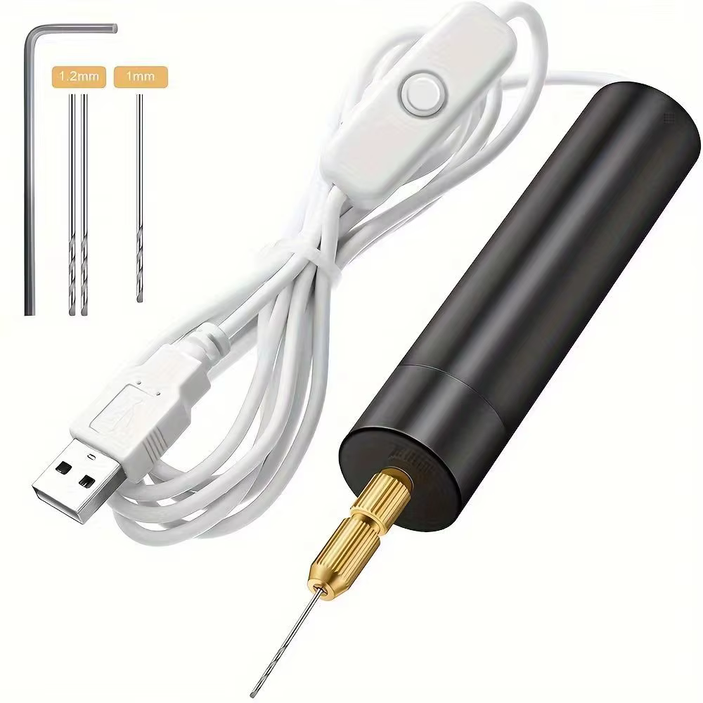 Mini perceuse électrique USB bricolage, outils de forage électrique pour les élections, résine xy, b