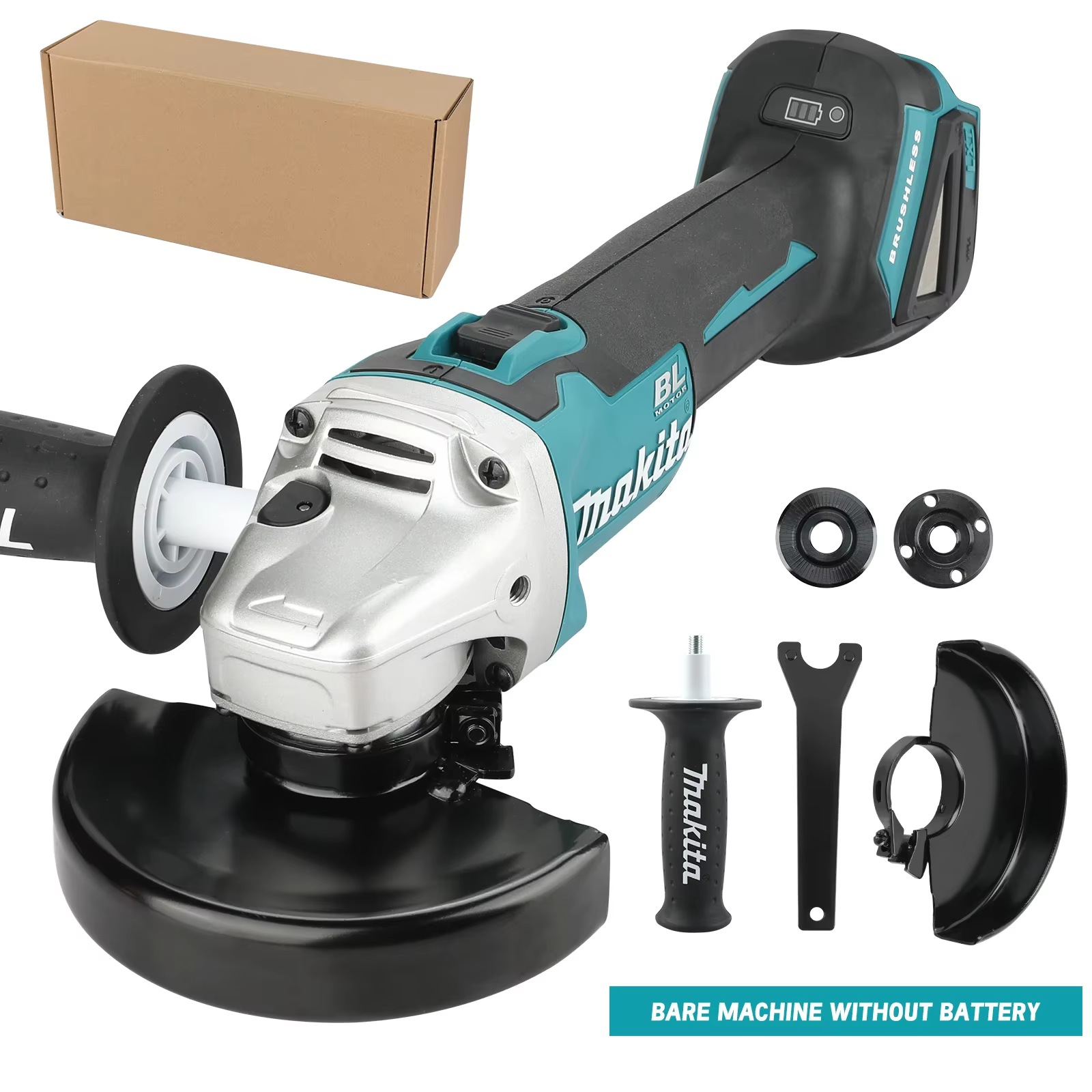 Meuleuse sans fil Makita DGA504, sortie 2025 : Disque de 125 mm, batterie 6,0 Ah, 8500 tr/min, 680 W