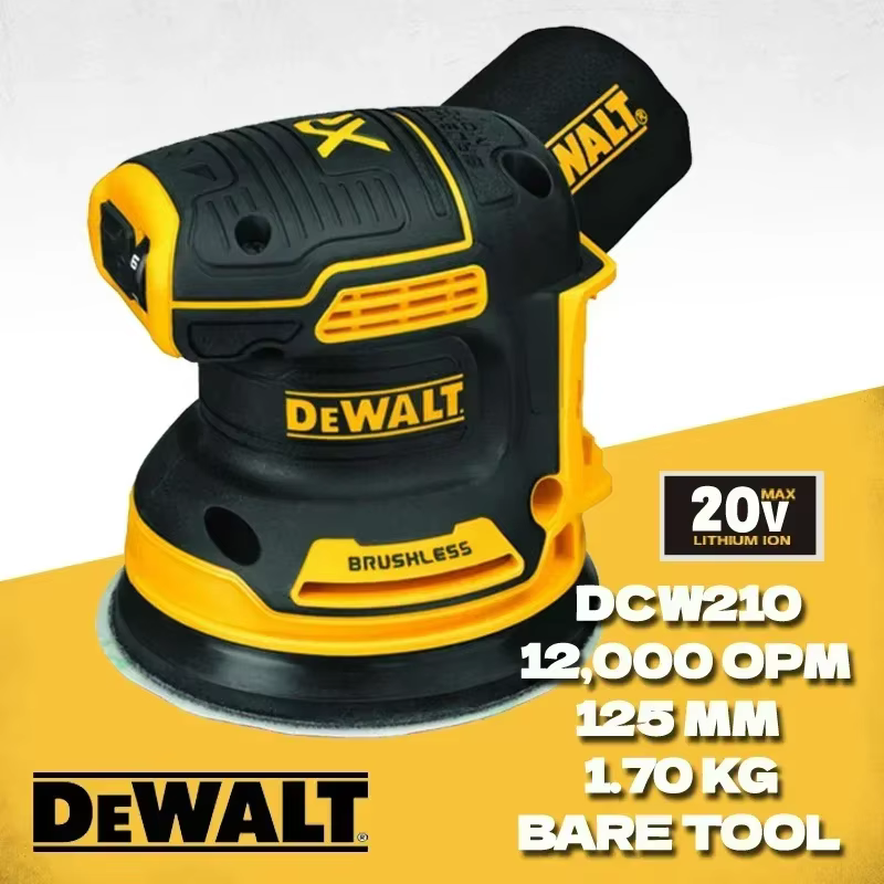 DEobcut-Ponceuse orbitale sans fil DCW210, outil électrique, 20V, sans balais, pour déterminer les v
