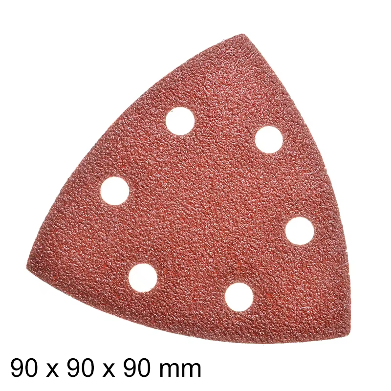 60 pièces disque de ponçage triangulaire 90mm ponceuse Delta crochet et boucle papier de verre outil