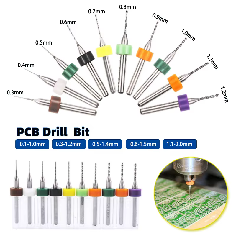 Mini foret en carbure d'acier au tungstène pour carte de circuit imprimé, machine de forets CNC, PCB