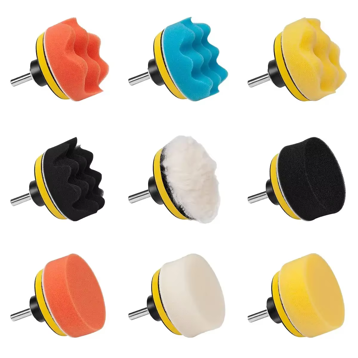 Tampon de polissage 3 pouces, 10 pièces, éponge de forage en mousse, tampons de polissage 80mm, tamp