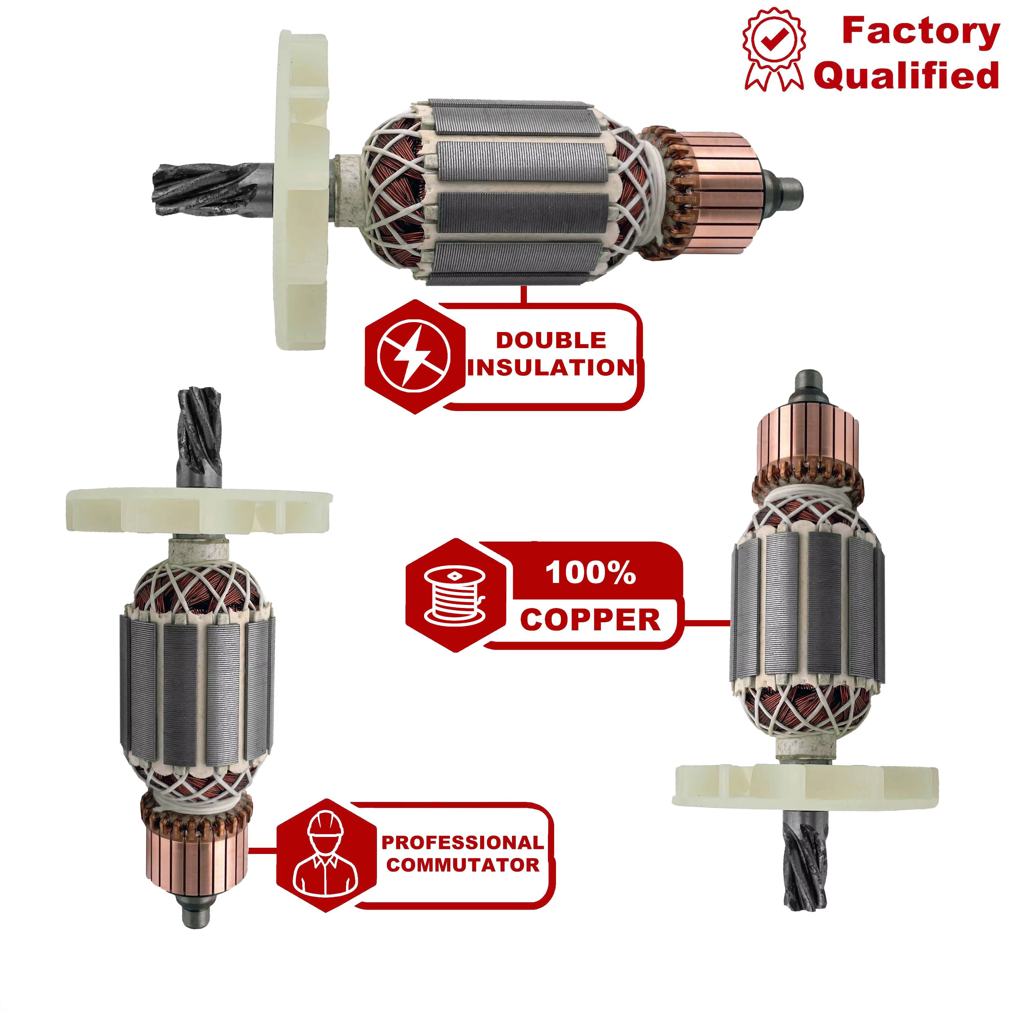 AC 220V 240V H41SA Induit Rotor pour HITACHI Marteau A Percussion Pièces de rechange Marteau-piqueur