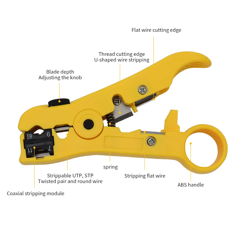 Pince à dénuder automatique, dénudeur de fil de câble Coaxial universel, outils de sertissage avec c