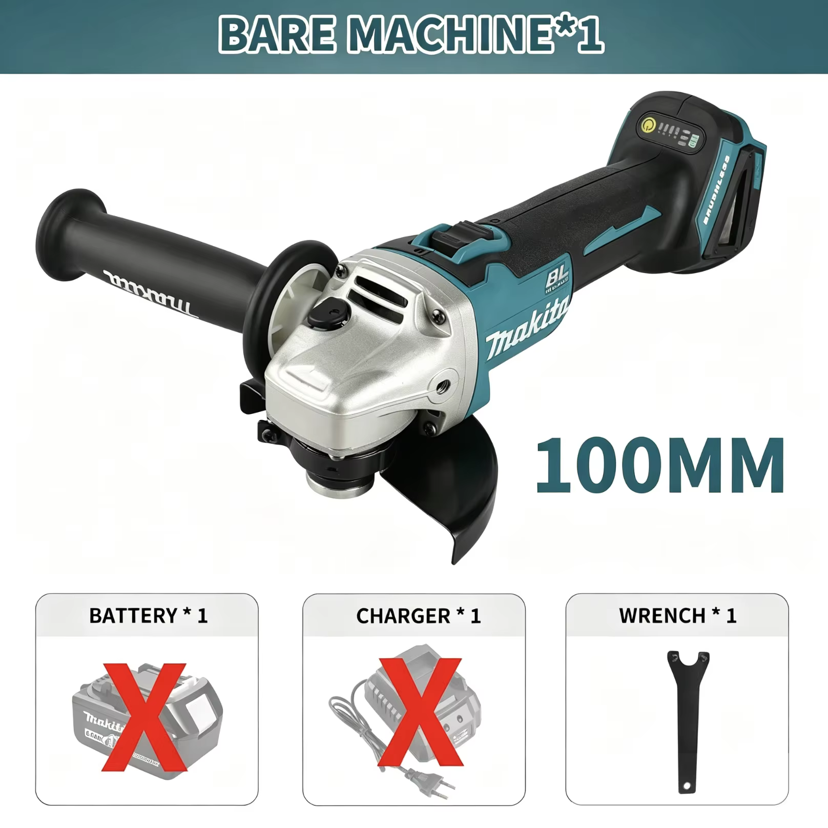 Meuleuse d'angle Makita DGA506 18V 125mm, machine de polissage électrique, machine de meulage et de 