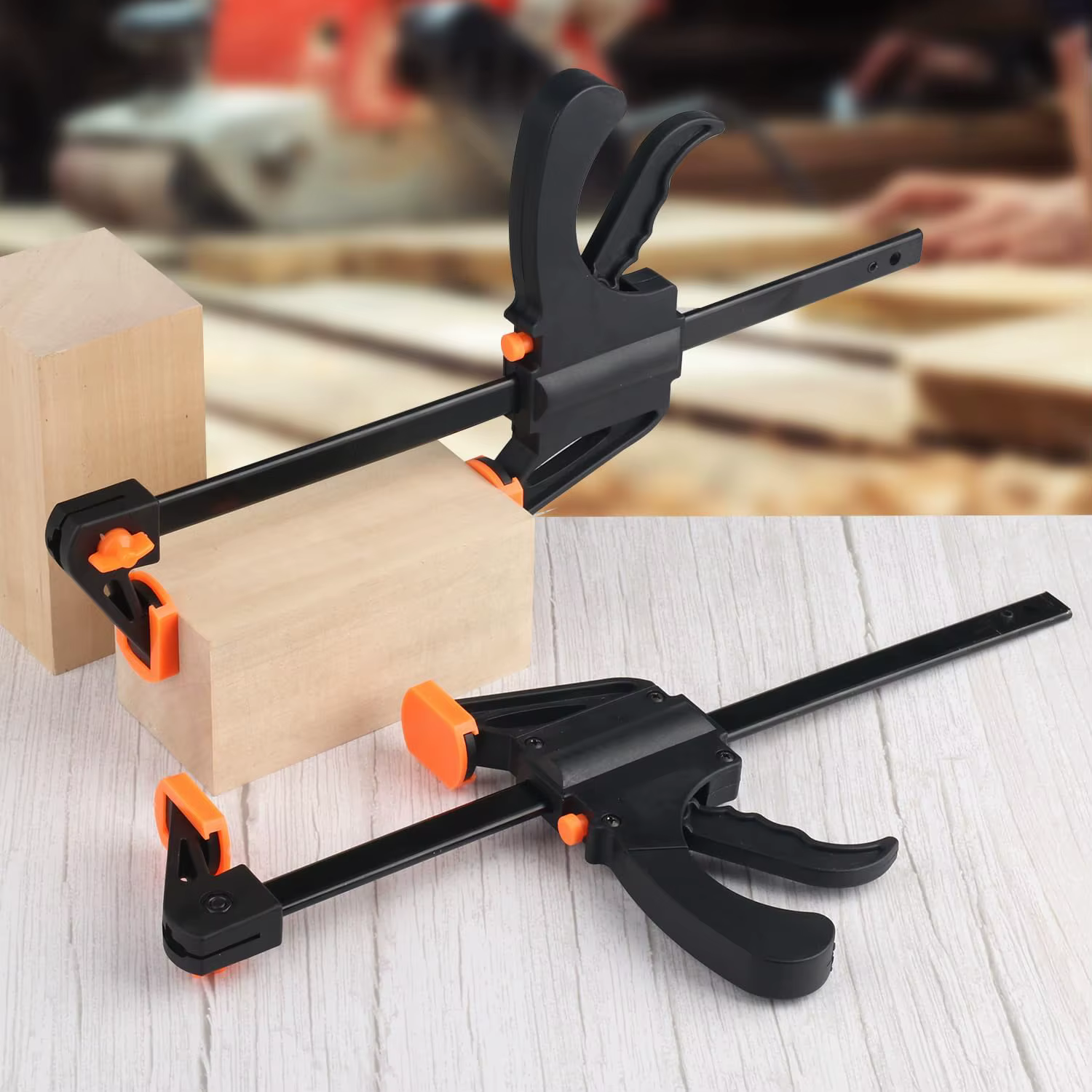 Pince à bois en F robuste à cliquet rapide pour le travail du bois et la menuiserie DIY