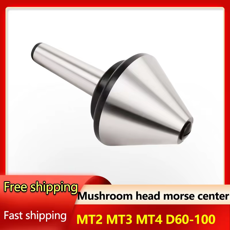 Pointe tournante conique type champignon D60 80 100MM MT2 MT3 MT4 pour tour CNC