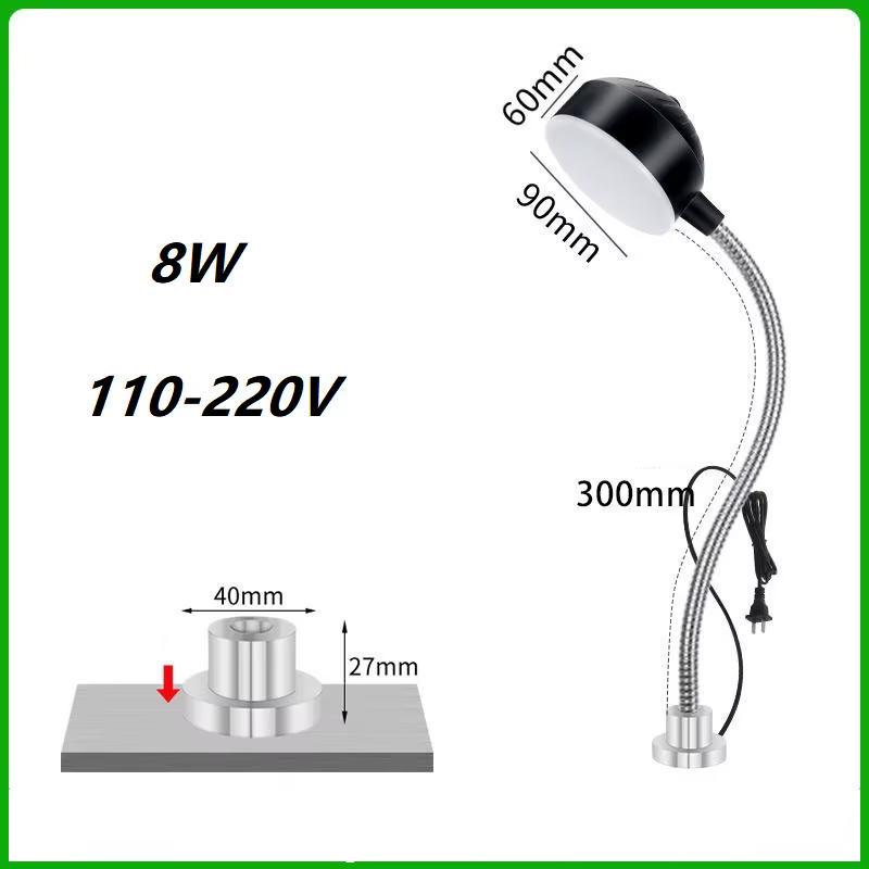 Lampe de travail pour machine-outil à LED, base magnétique, machine à coudre, tour, équipement CNC, 