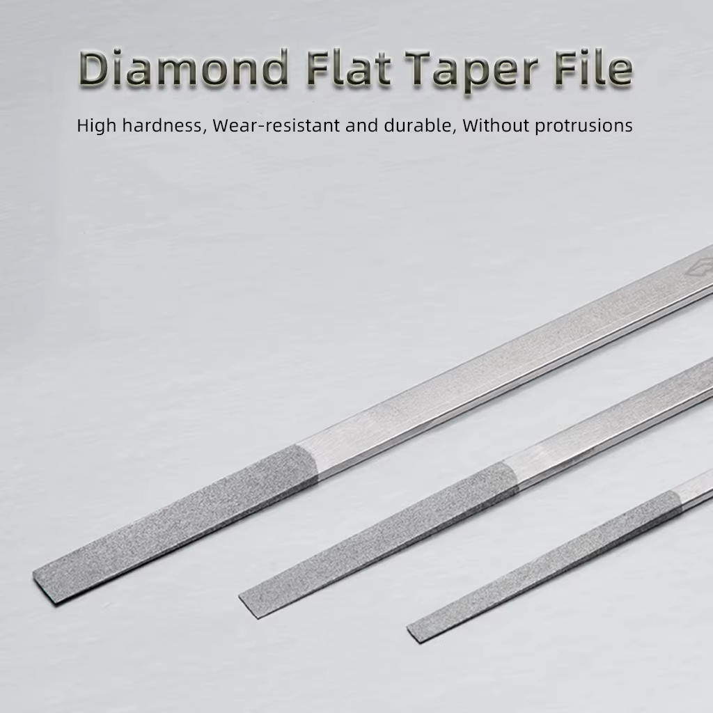 Lime diamantée en forme de cône plat pour le meulage, moule de coupe, outils à main de bricolage, CF