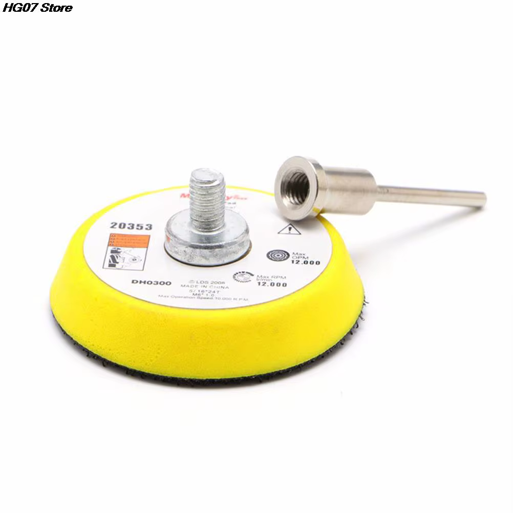 Tampon de ponçage pour ponceuse, disque de polissage, plaque de support, tige adaptée à Dremel, meul