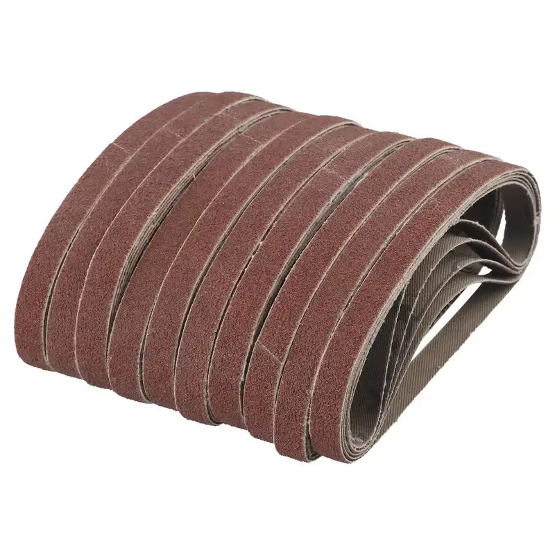10 pièces de bandes abrasives pour ponceuse à bande, 330 mm x 10 mm, accessoires et pièces d'outils 