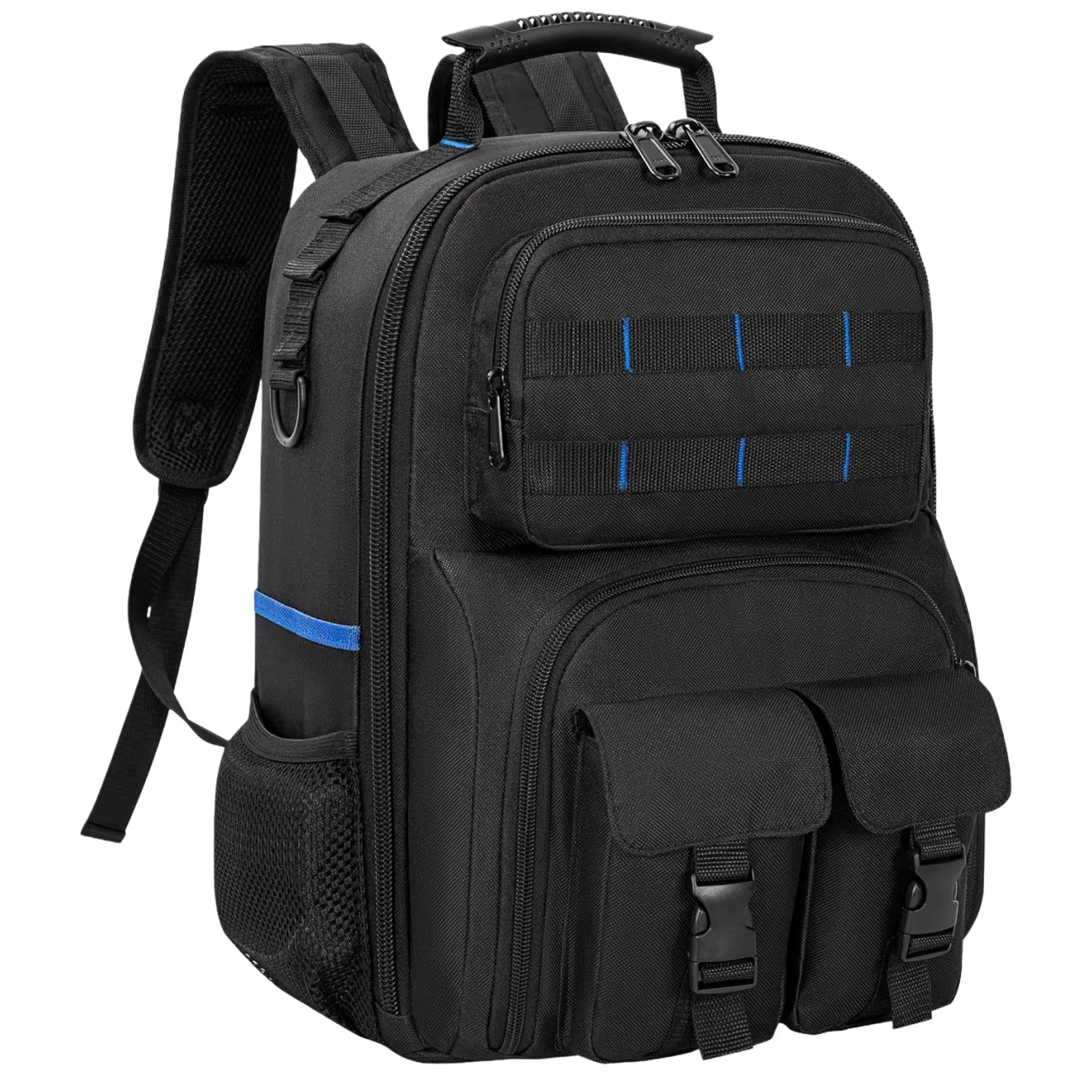 Sac à dos pour outils, sac à outils robuste avec épaulettes rembourrées et organisateur d'outils amo