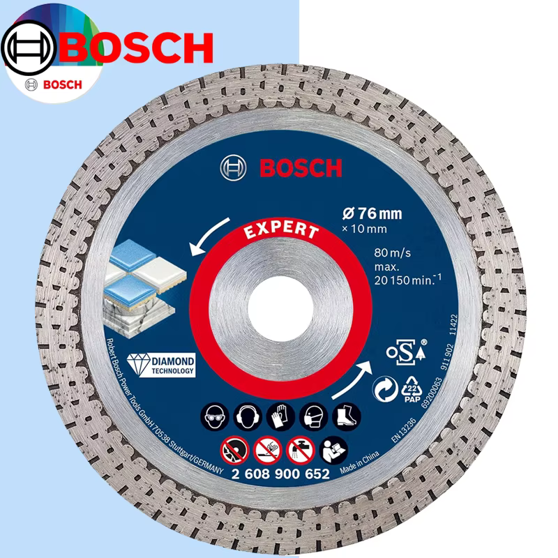Bosch 2608900652 Professionnel 1x disque de coupe diamant Expert 76 mm Ø 76 mm meuleuse d'angle ac