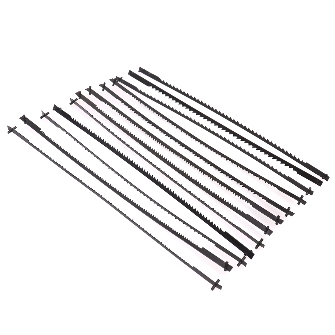 Scie à chantourner en acier au carbone avec goupille, coupe fine standard, 10, 14, 127 dents, 12 piè