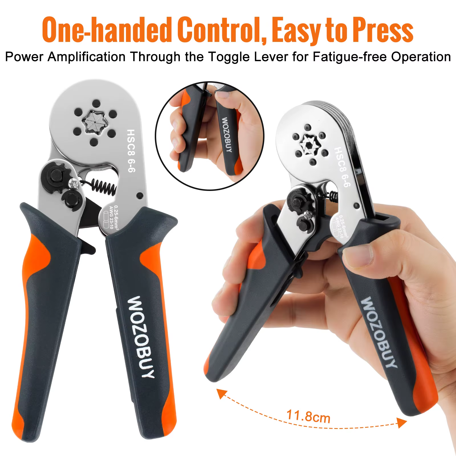 Manchons de virole, outils de sertissage de bornes, Mini pince électrique HSC8 6-4/6-6(0.25-10mm2/0.