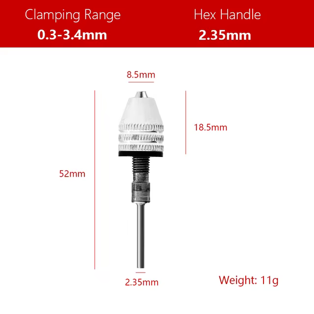 HILDA – Mini mandrin de perceuse sans clé, forets électriques à serrage automatique, outils de fixat