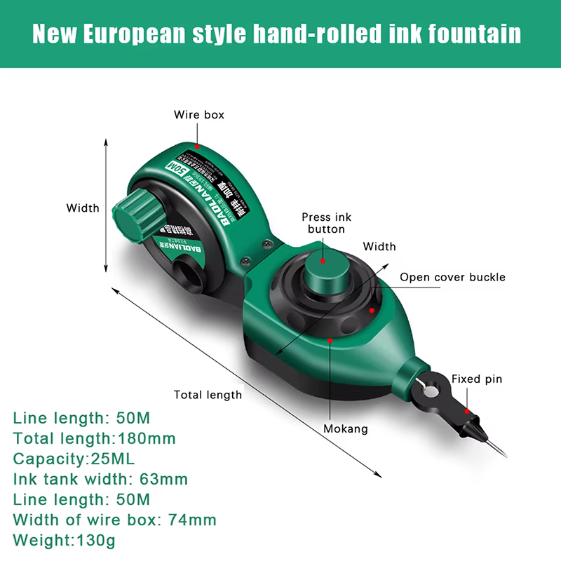 Encre de traçage durable pour menuiserie, marqueur de ligne, encre de construction, outils de menuis