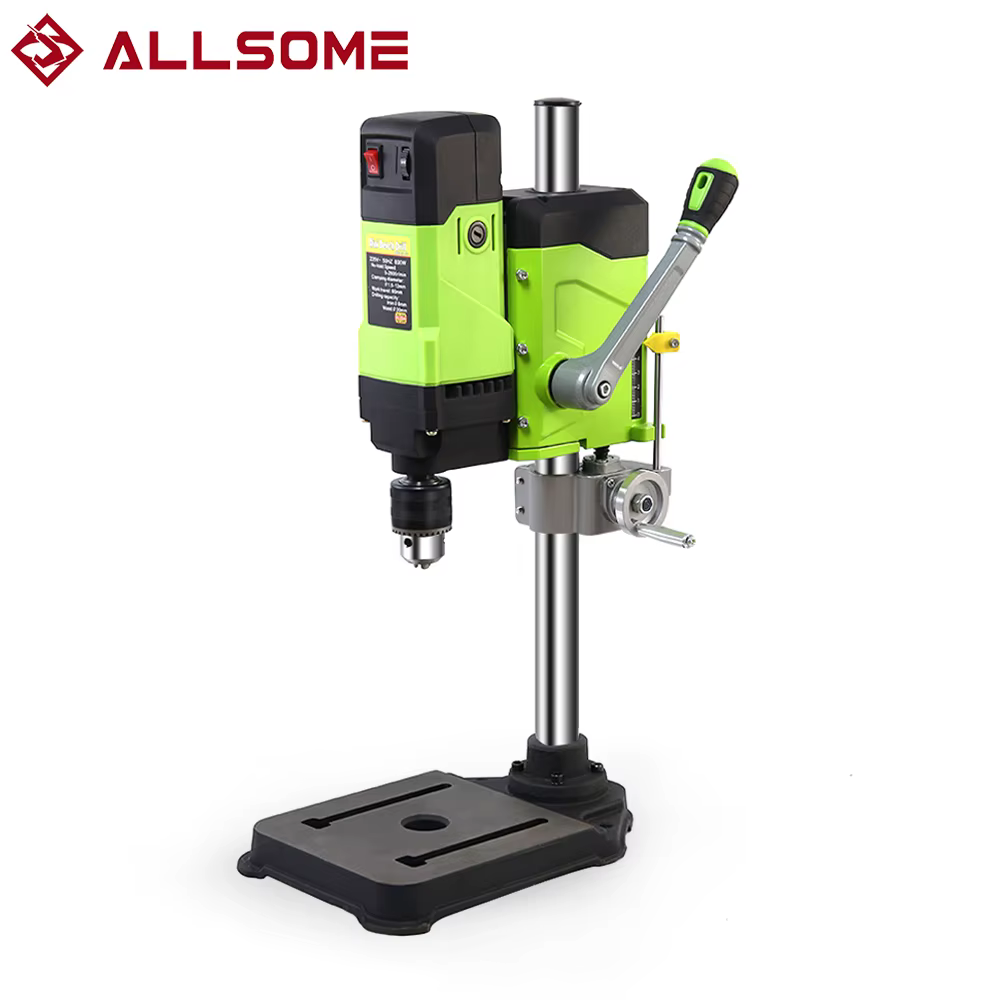 ALLSOME – perceuse à colonne 800W, 6 vitesses, Machine de forage BG-5167
