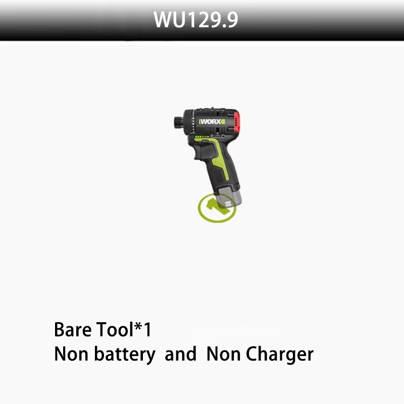 Worx WU129 tournevis sans fil double vitesse 40Nm 12V 1800 tr/min moteur sans brosse couple réglable