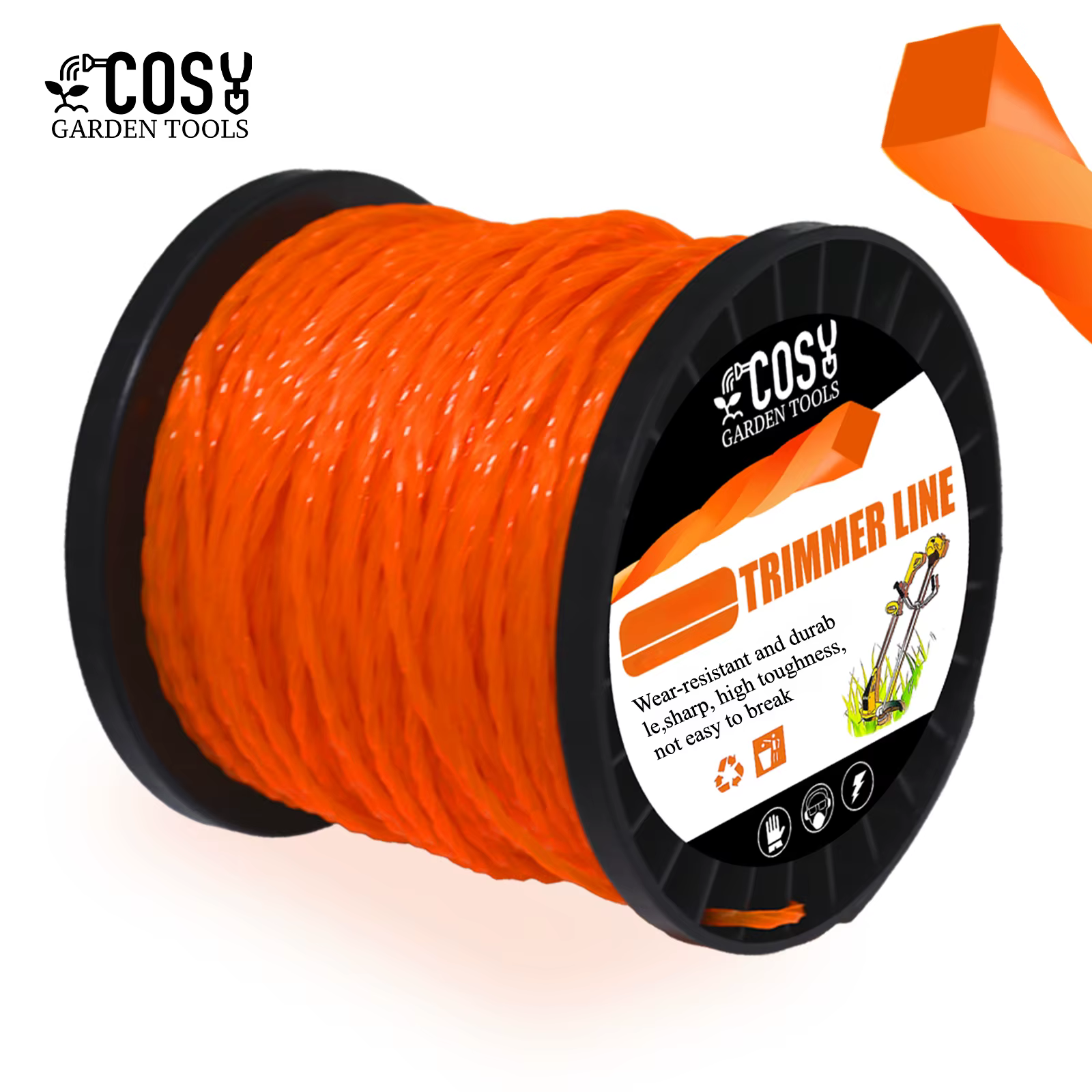 Ligne de débroussailleuse COSY2.0/2.4/2.7/3.3/4.0mm, spirale, enge, remplissage 2,4, ULnylon, pour t