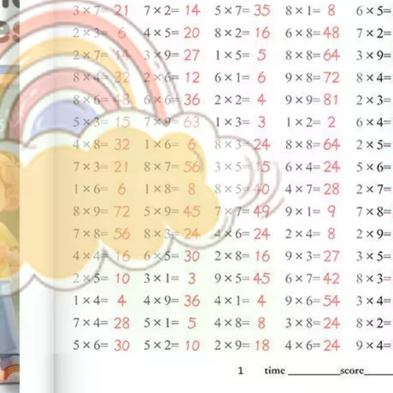Cahier d'exercices de mathématiques sur la multiplication et la division pour améliorer les compéten