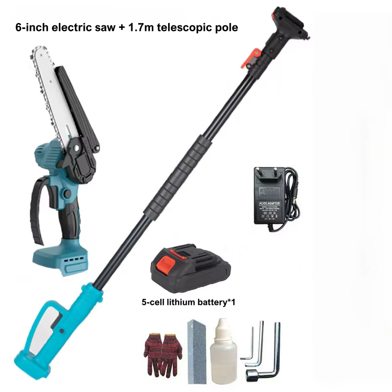 Sécateur électrique télescopique pour branches hautes, scie à perches, sécateur électrique sans fil