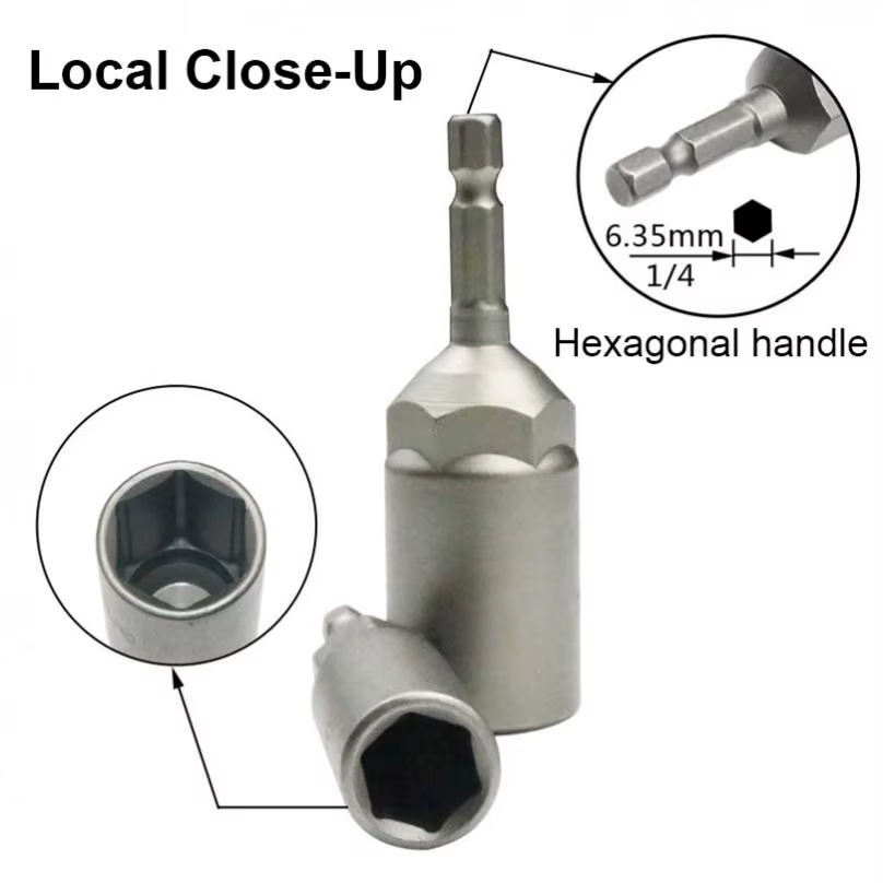 Douille hexagonale intérieure pour perceuse électrique, 6mm-19mm, manchon, tête à douille pneumatiqu
