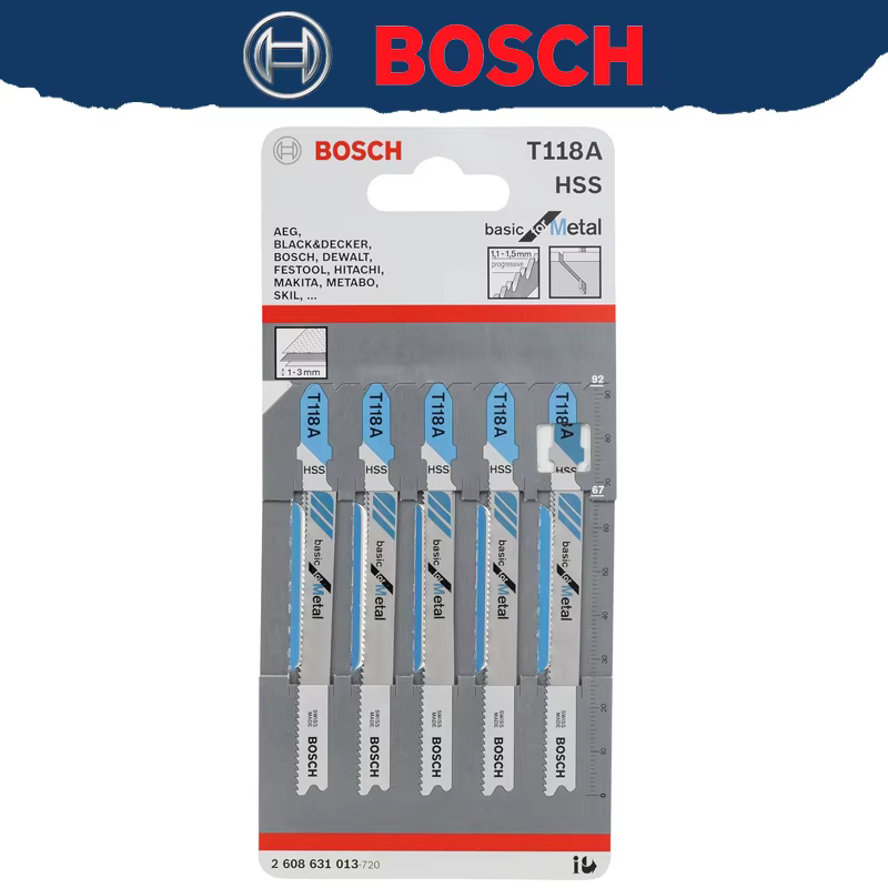 Lame de scie sauteuse professionnelle BOSCH, robuste et durable, accessoires pour outils électriques