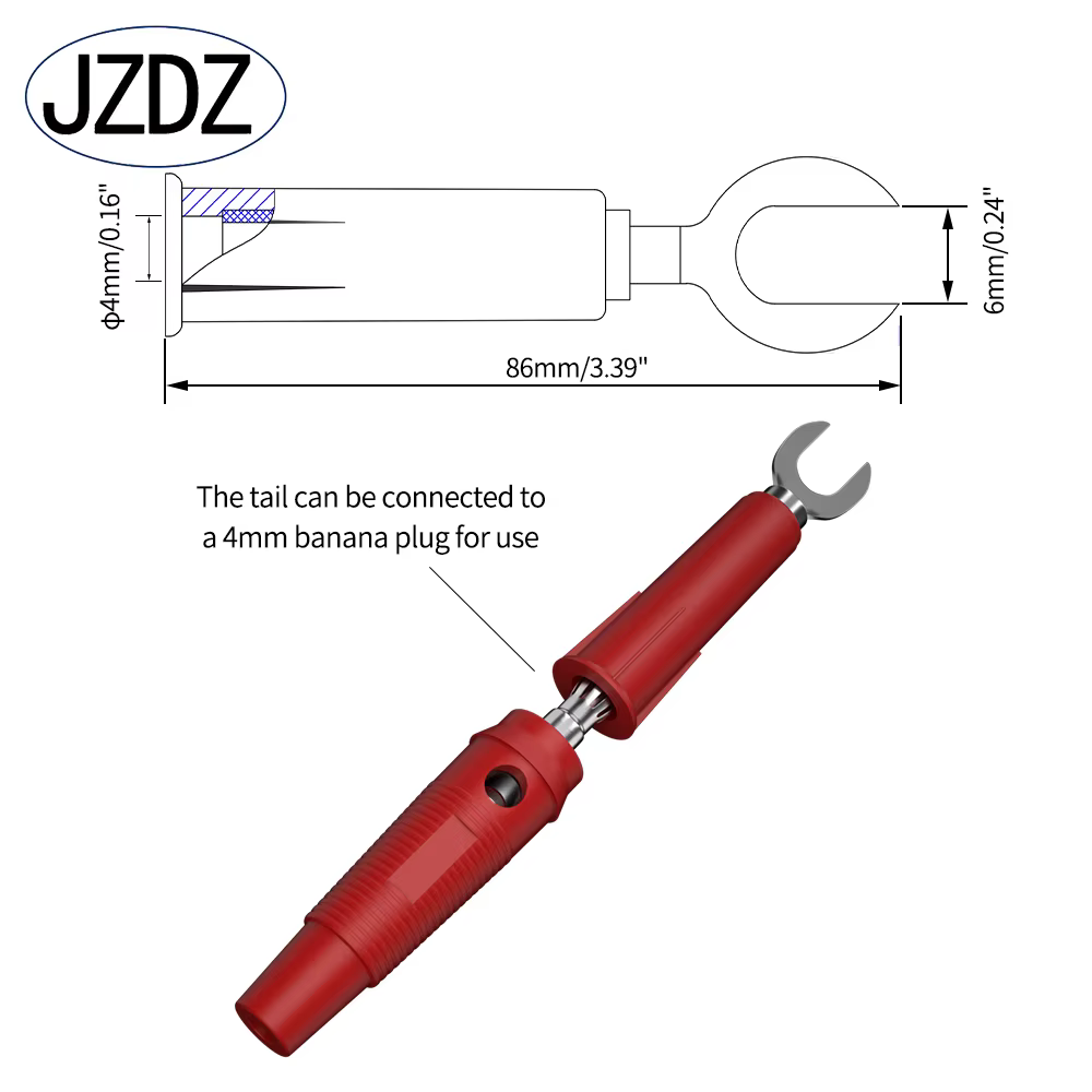 JZDZ Kit de fils de Test multimètre sondes de Test électriques numériques ensemble avec pinces croco