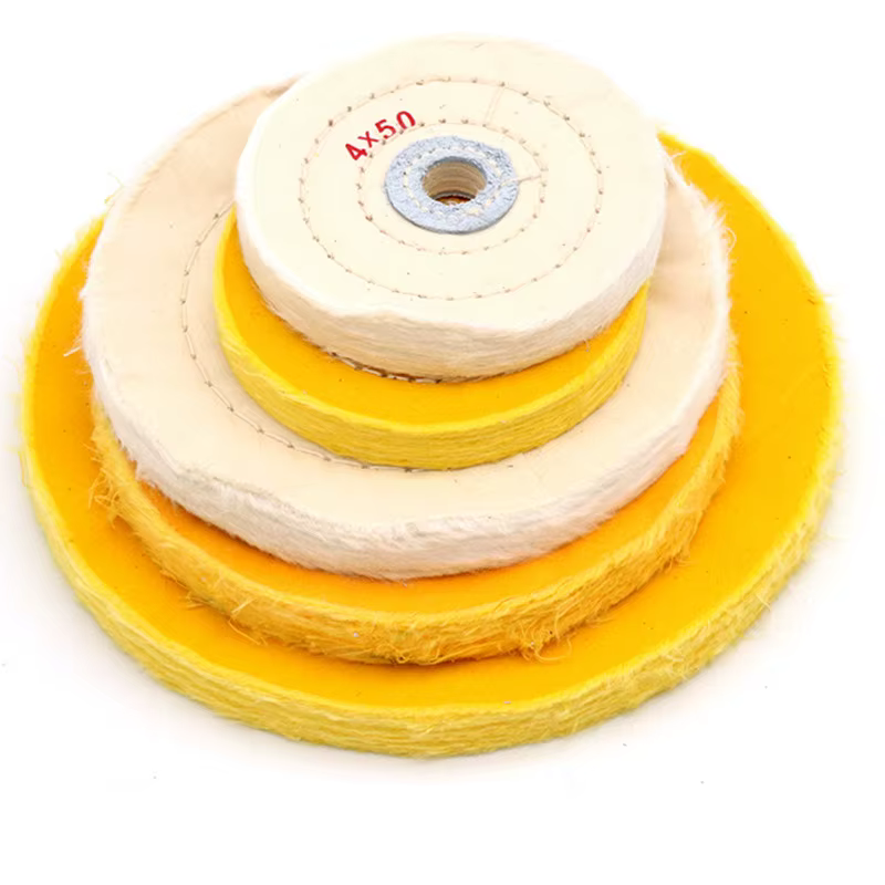 Roue de polissage en tissu 75mm- 200mm, roue de polissage pour bijoux en or et argent, tampon de pol