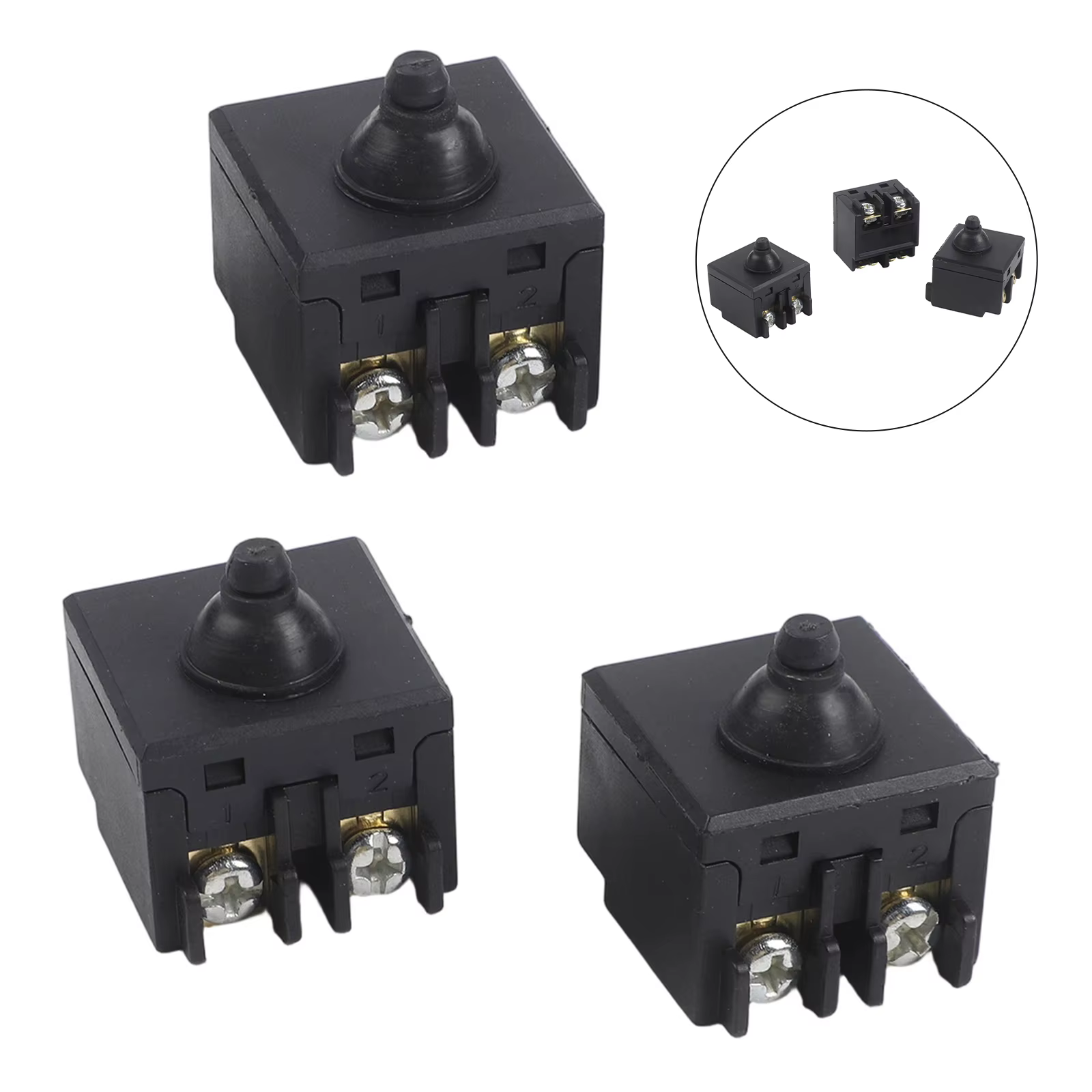 3 interrupteurs à bouton-poussoir de remplacement pour meuleuse d'angle Bosch GWS6100, pièces compat