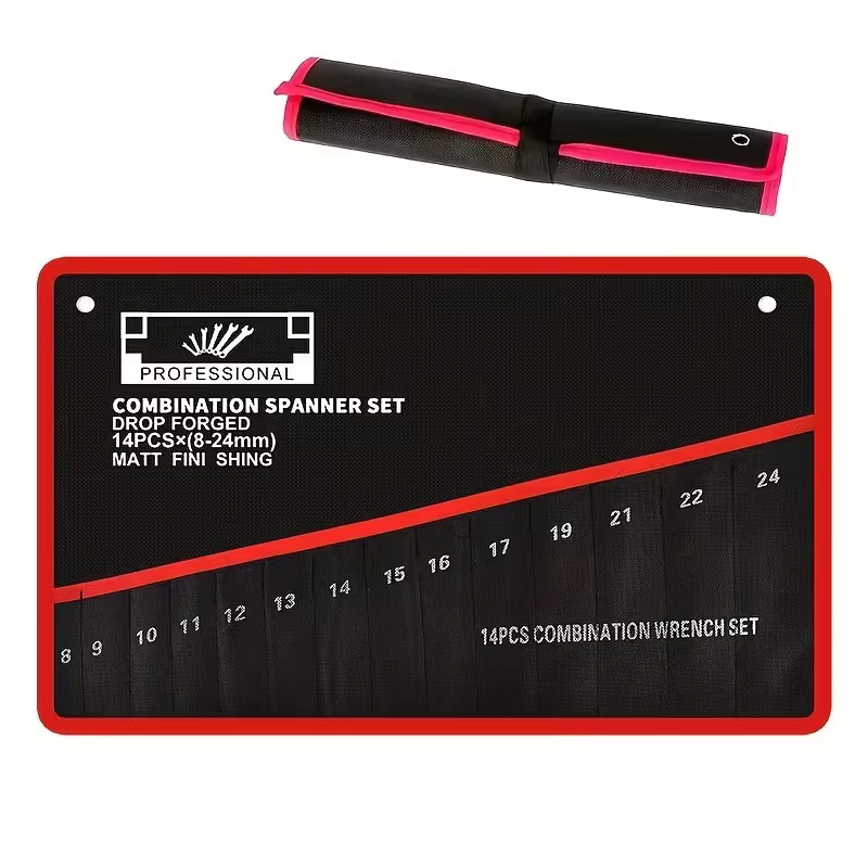 TINSOL Organisateur d'outils à 14 poches, sac de rangement durable pour clés et outils multiples ave