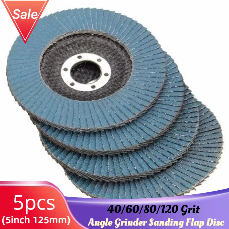 Disque de ponçage pour meuleuse d'angle, métal, plastique, bois, outil convertible, grain 40, 60, 12