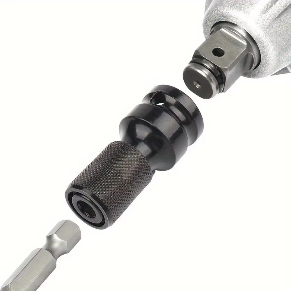 Adaptateur de clé à chocs pour perceuse 1/2 vers 1/4, convertisseur hexagonal, rallonge de douille, 