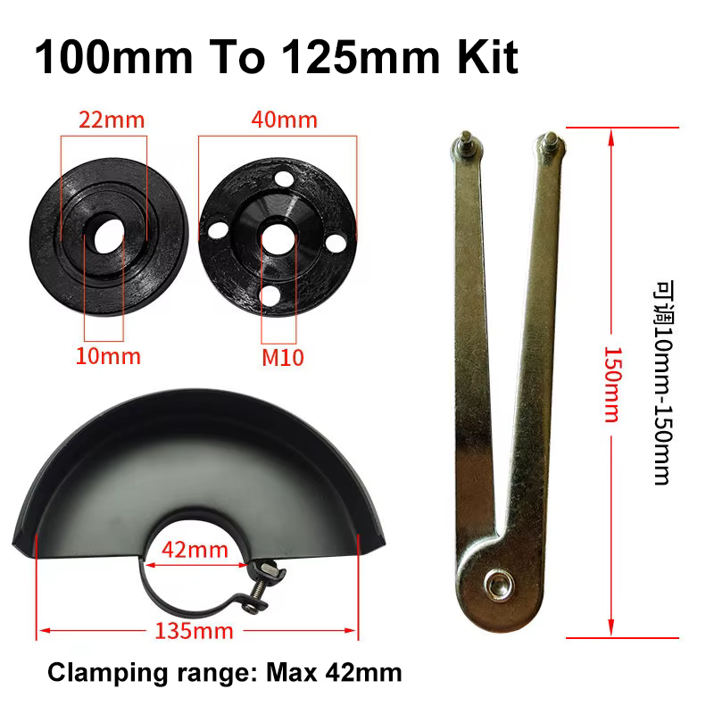 Kit de Conversion de meuleuse d'angle 100mm pour BOSCH, disque de 100mm à 125mm, pour meuleuse d'ang