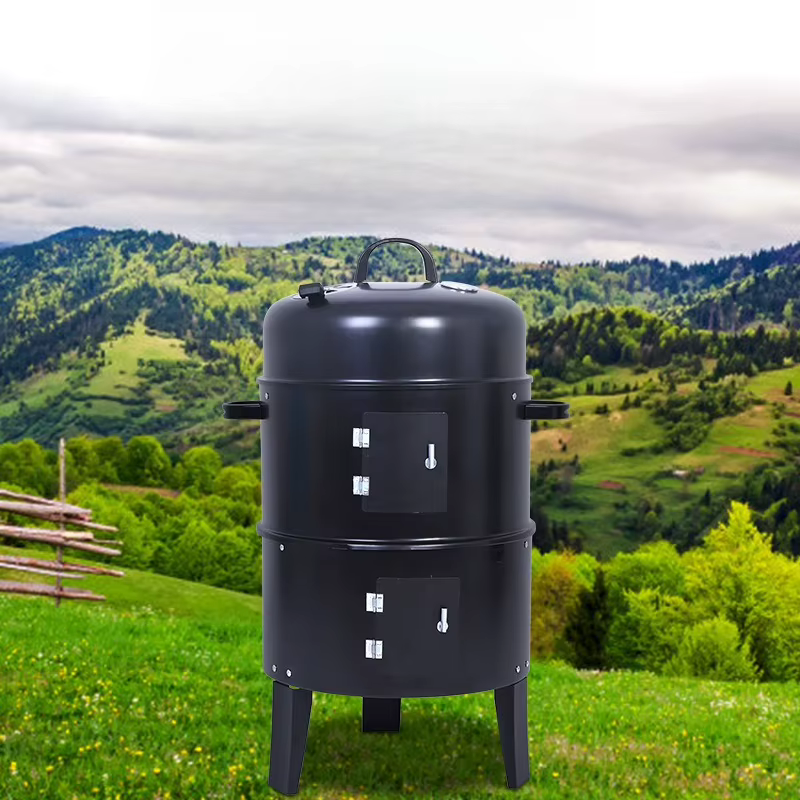 Four à fumage multifonctionnel avec grille de fumage, barbecue commercial et domestique pour l'extér